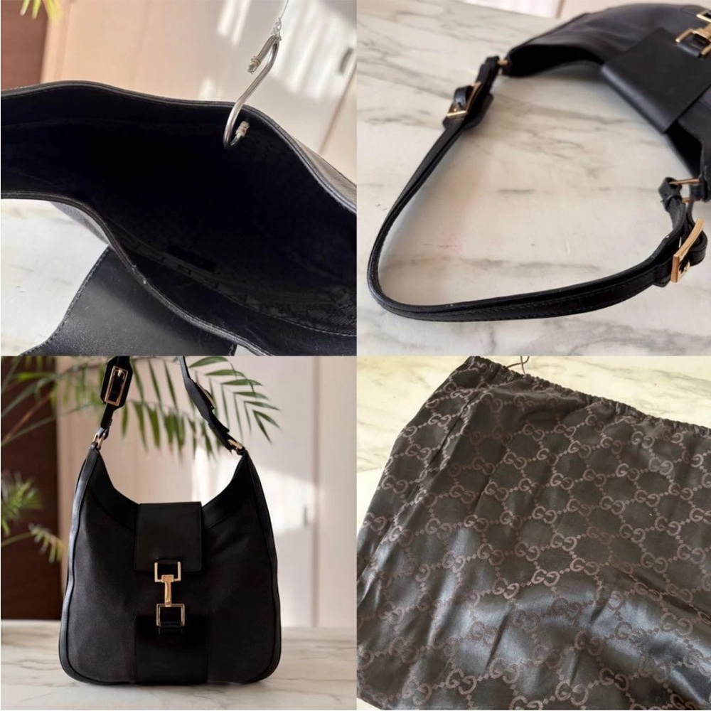 Gucci Black Hobo Bag with Gold Accents - Picture 4 of 9